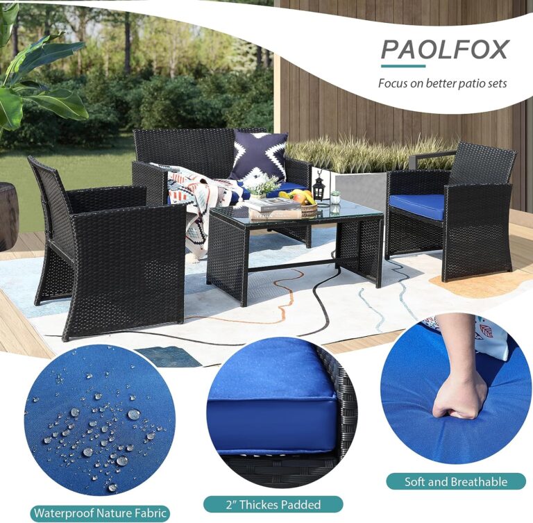 4 Best Features – PAOLFOX 4 Piece Patio Set Review